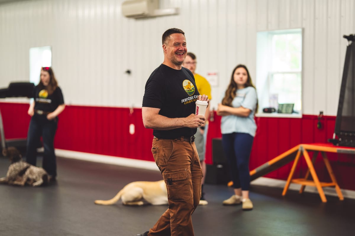 Matt leading a training class at Deer Creek Canine