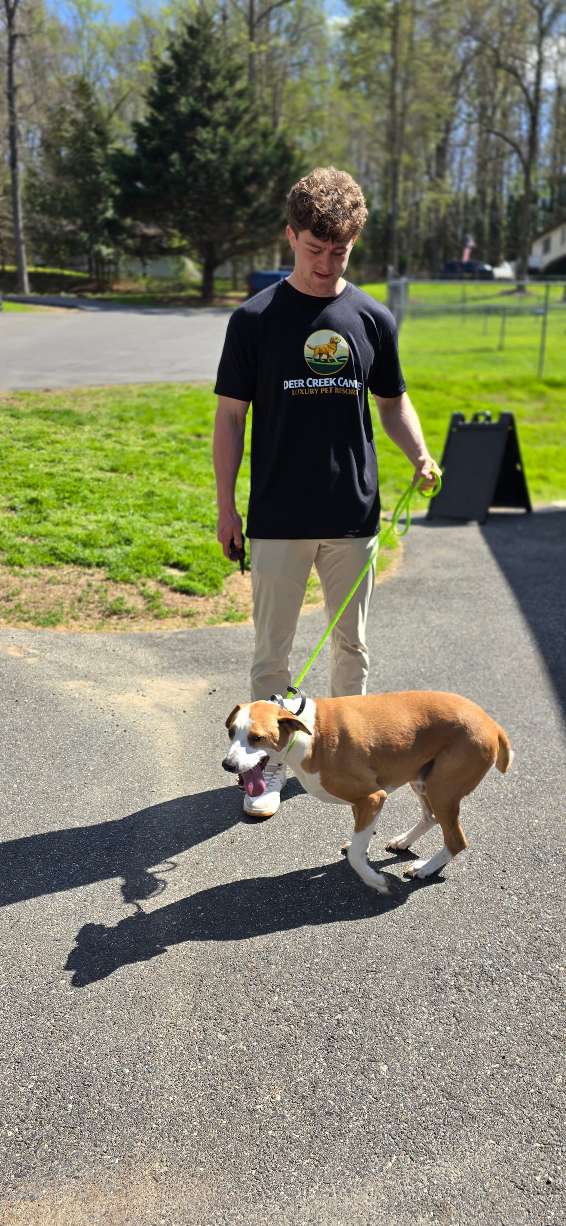 A structured walk on the resort property